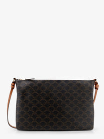 Celine Women's Duo Triomphe Canvas Shoulder Bag MIEL