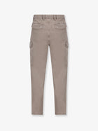 Brunello Cucinelli Men's Dyed Cotton Trousers Grey
