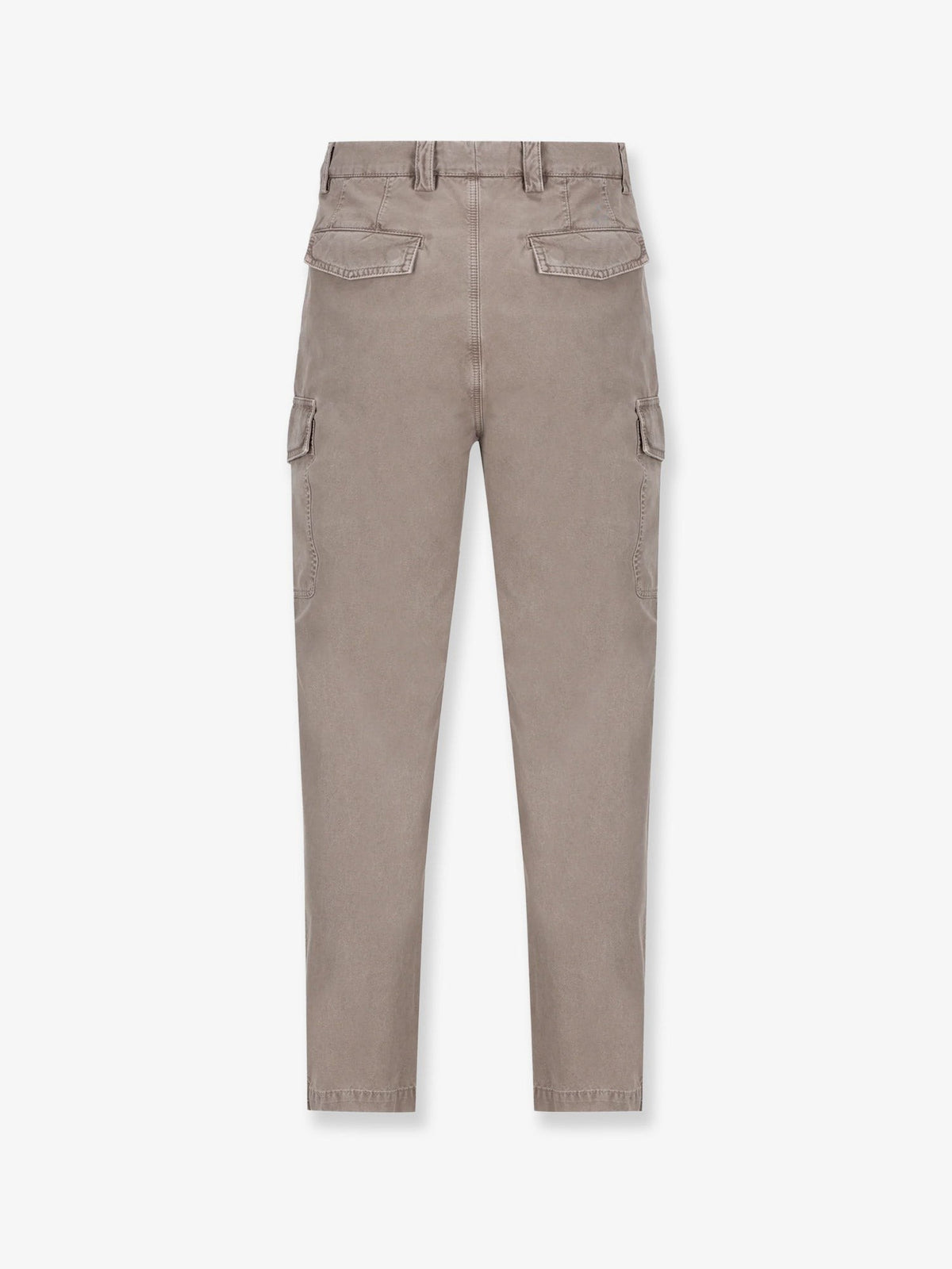 Brunello Cucinelli Men's Dyed Cotton Trousers Grey