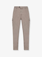 Brunello Cucinelli Men's Dyed Cotton Trousers Grey