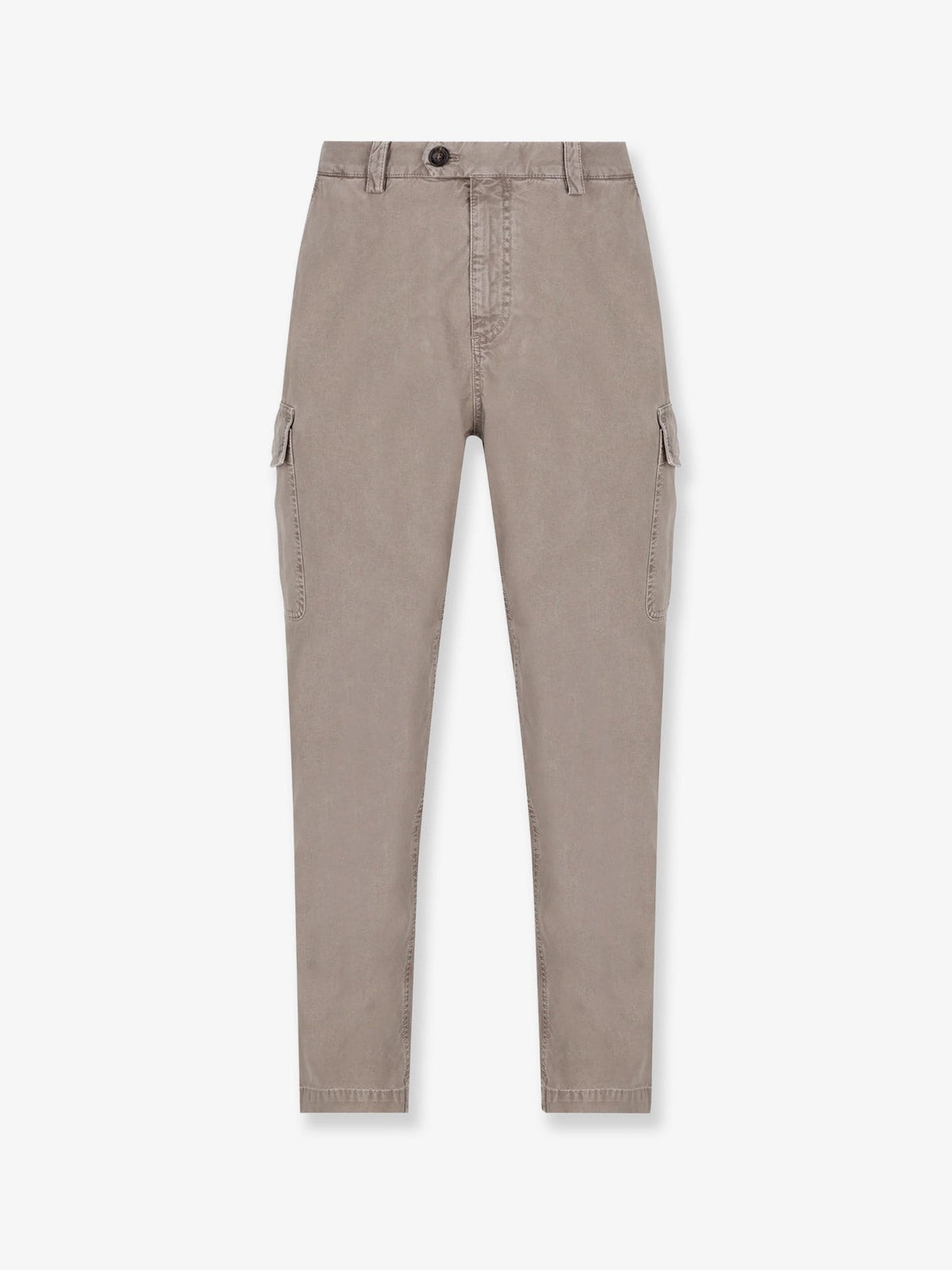 Brunello Cucinelli Men's Dyed Cotton Trousers Grey