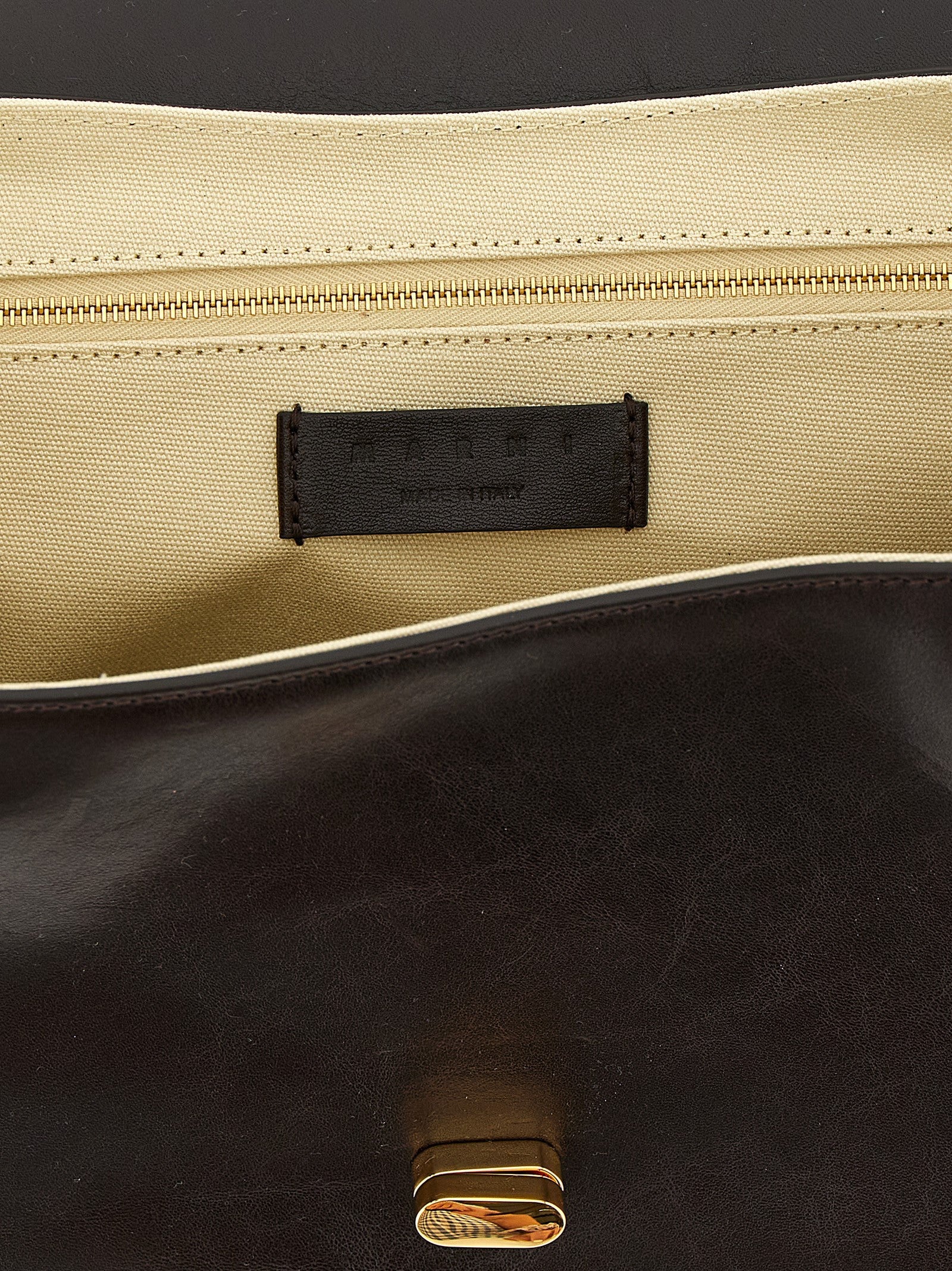 Marni Leather Shoulder Bag Brown