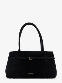 Manu Atelier Women's East West Le Cambon Suede Shoulder Bag Black