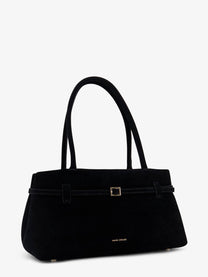 Manu Atelier Women's East West Le Cambon Suede Shoulder Bag Black