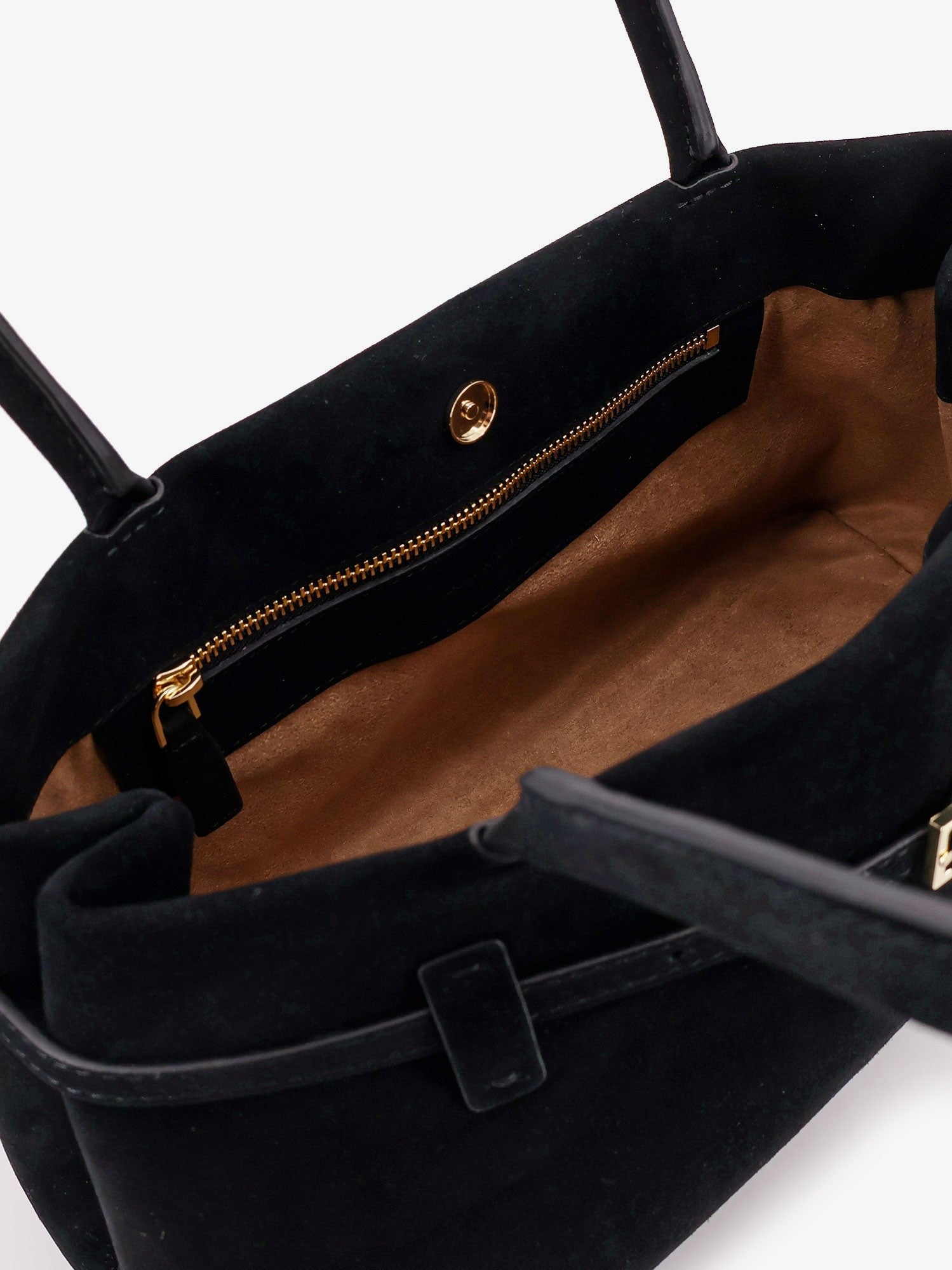 Manu Atelier Women's East West Le Cambon Suede Shoulder Bag Black