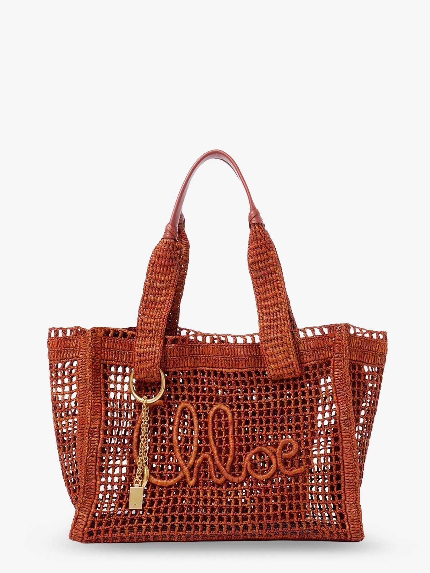 Chloé Women's East West Summer Banana Raffia Shoulder Bag Brown