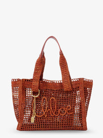 Chloé Women's East West Summer Banana Raffia Shoulder Bag Brown