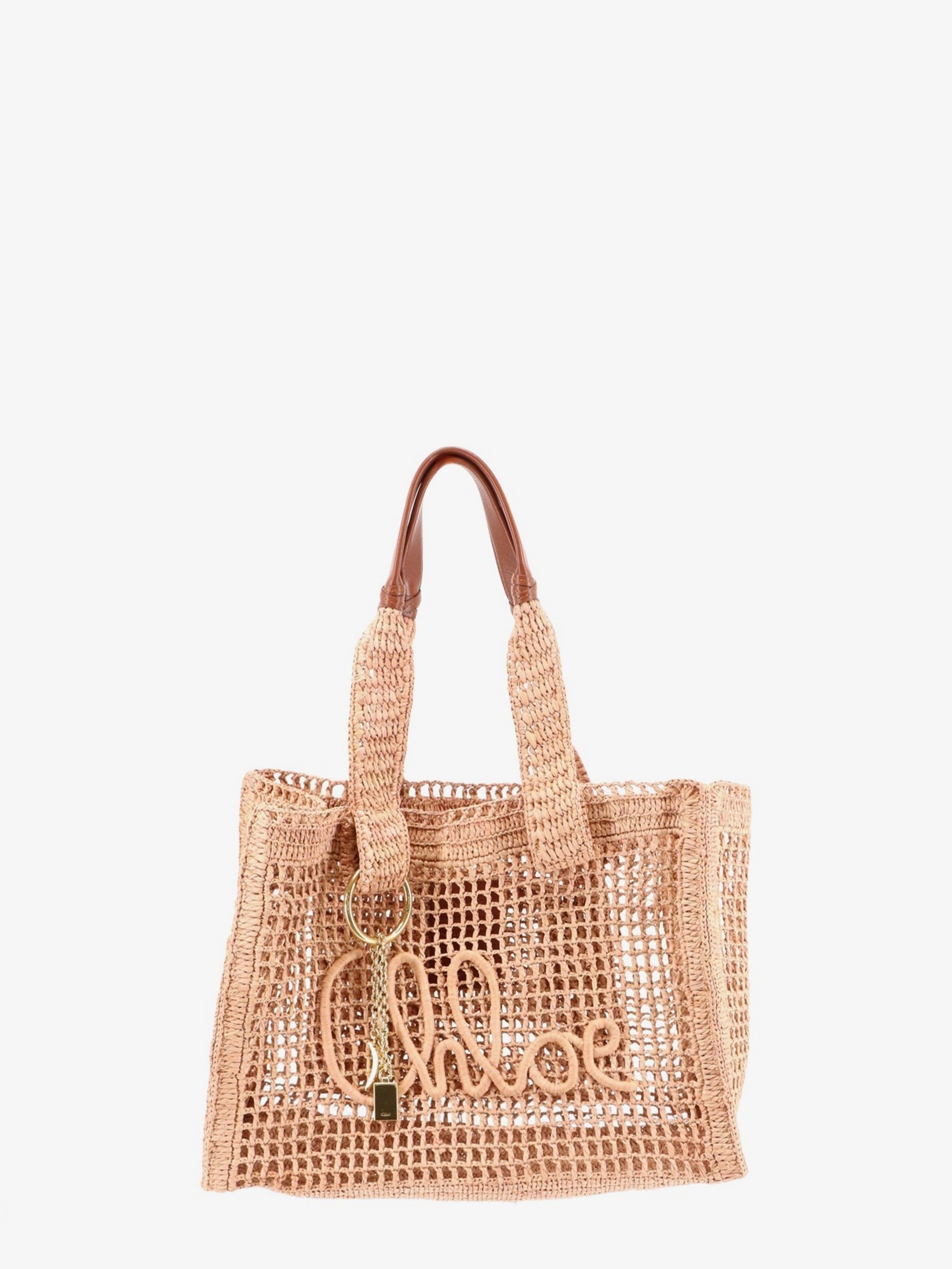 Chloé Women's East West Summer Banana Raffia Shoulder Bag Beige