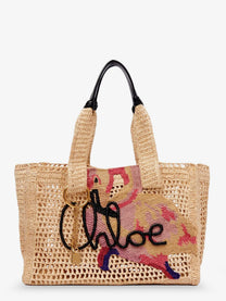 Chloé Women's East West Summer Banana Raffia Shoulder Bag Beige