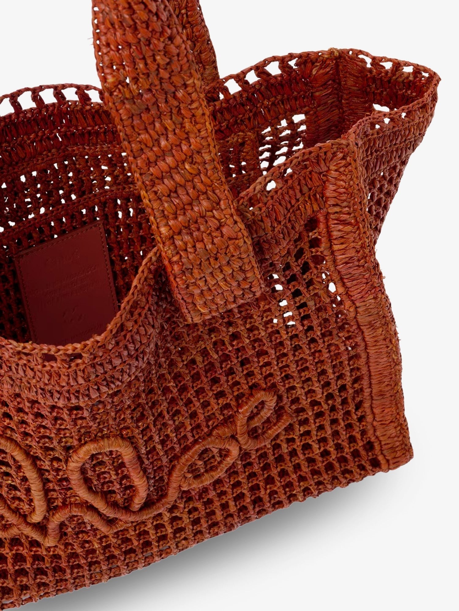 Chloé Women's East West Summer Banana Raffia Shoulder Bag Brown