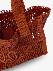 Chloé Women's East West Summer Banana Raffia Shoulder Bag Brown