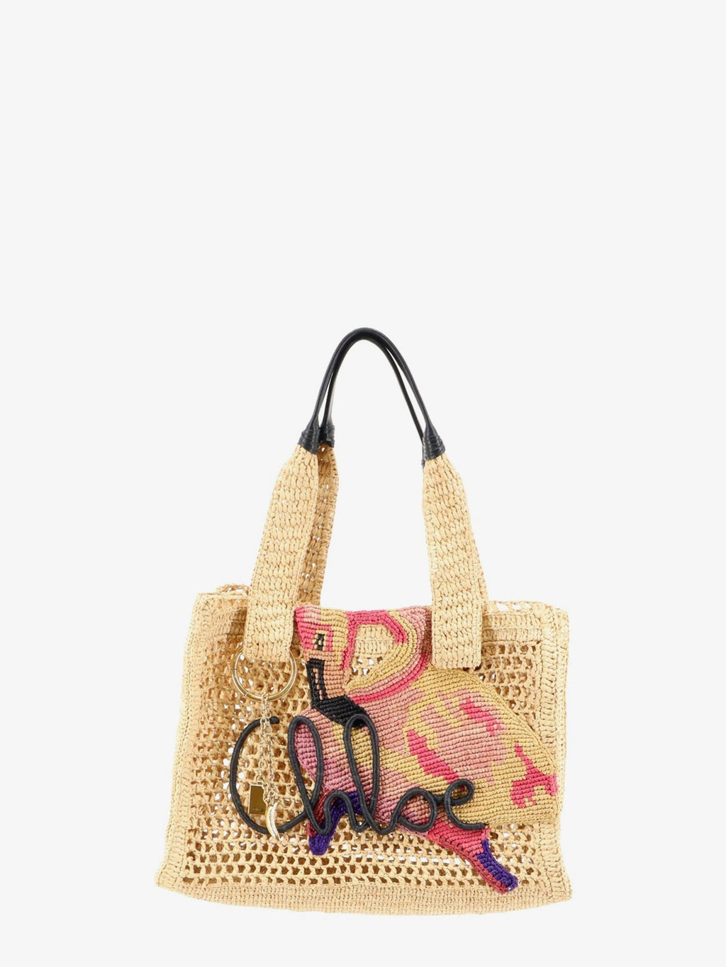 Chloé Women's East West Summer Banana Raffia Shoulder Bag Beige