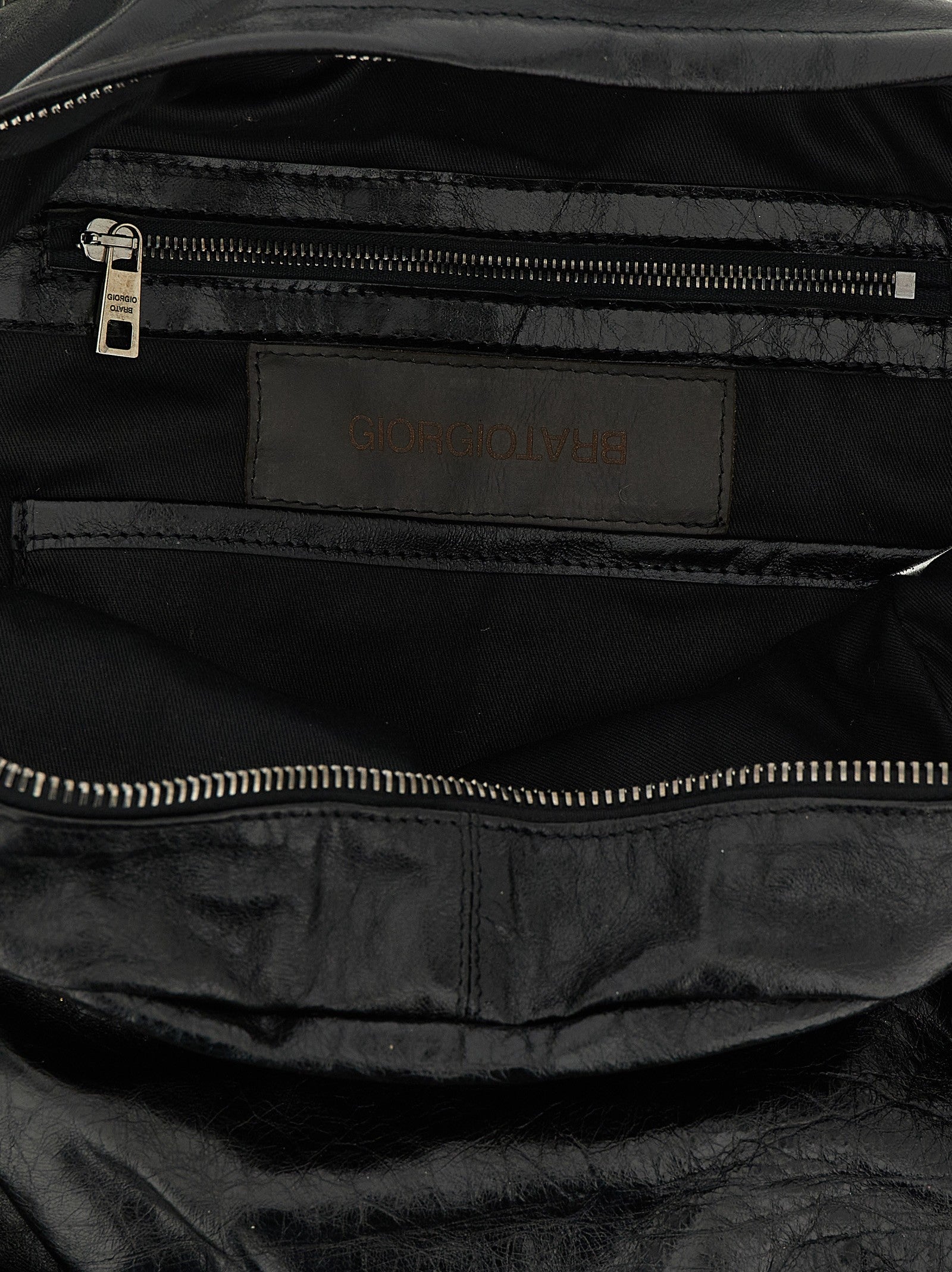 Giorgio Brato Eastpack Leather Backpack Black