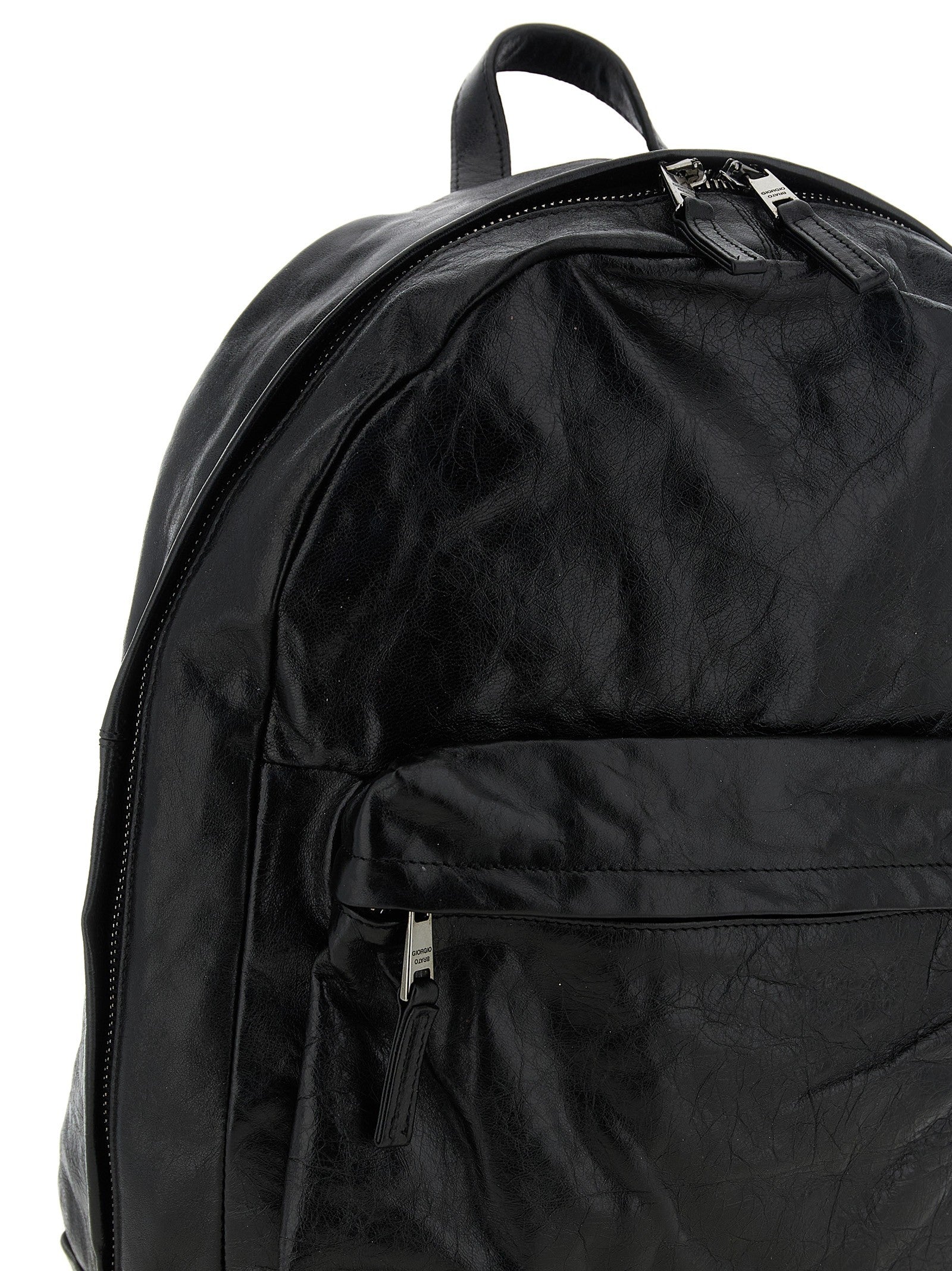 Giorgio Brato Eastpack Leather Backpack Black