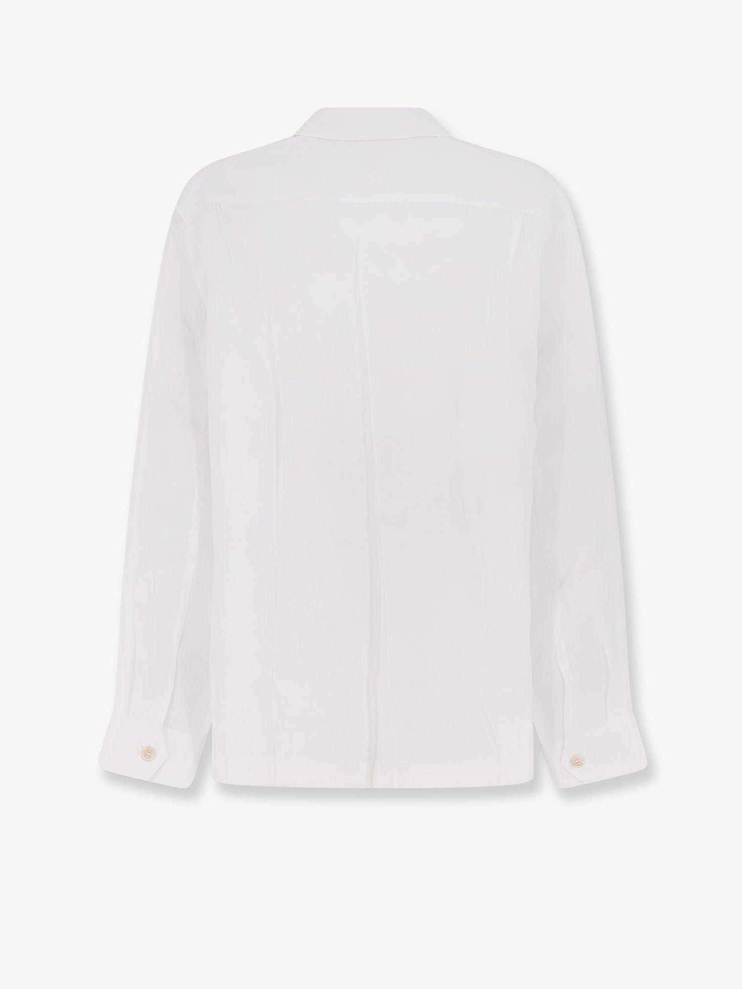 Brunello Cucinelli Men's Easy Fit Linen Shirt White