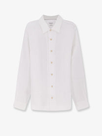 Brunello Cucinelli Men's Easy Fit Linen Shirt White