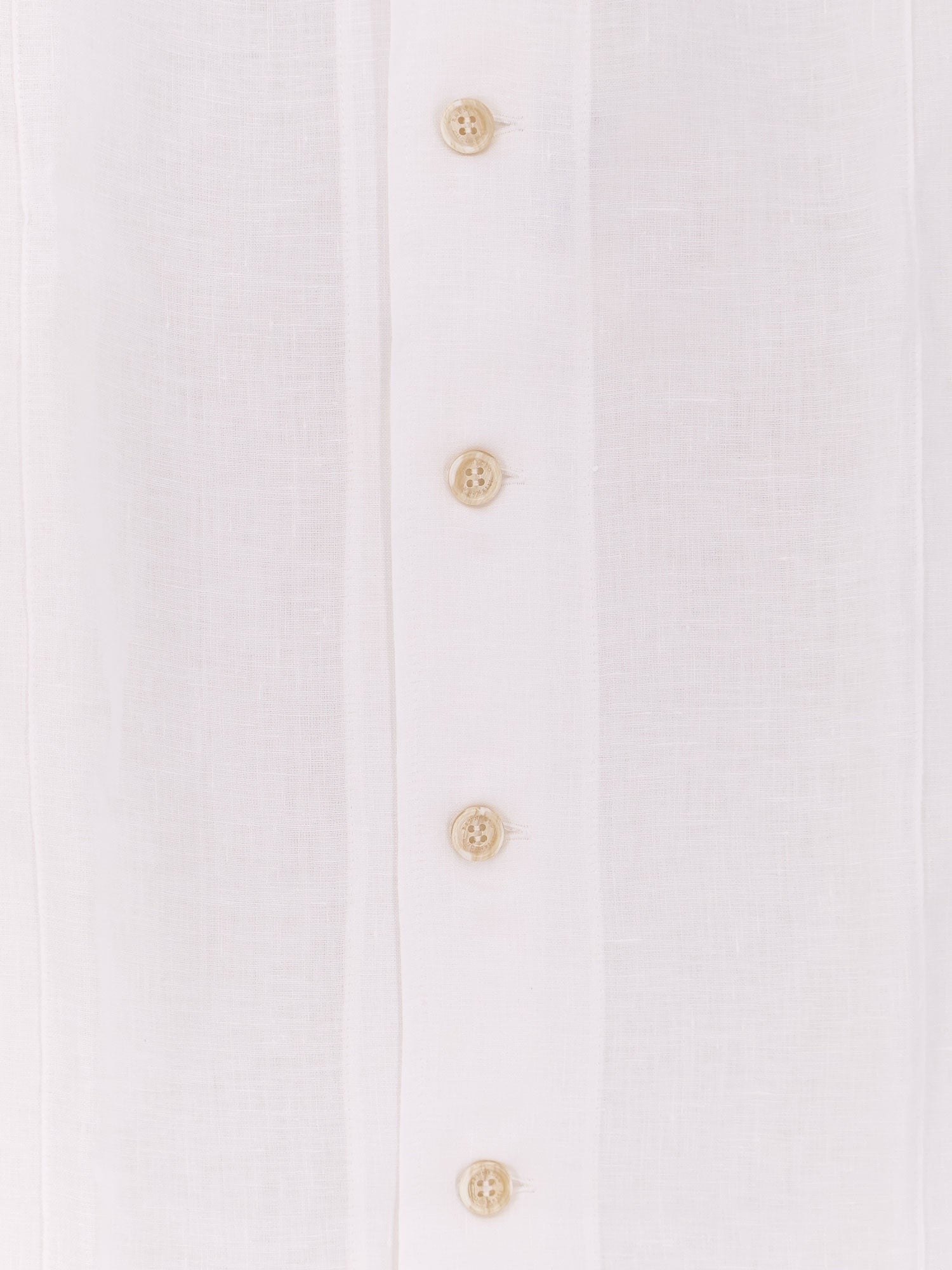 Brunello Cucinelli Men's Easy Fit Linen Shirt White