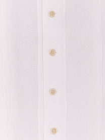 Brunello Cucinelli Men's Easy Fit Linen Shirt White