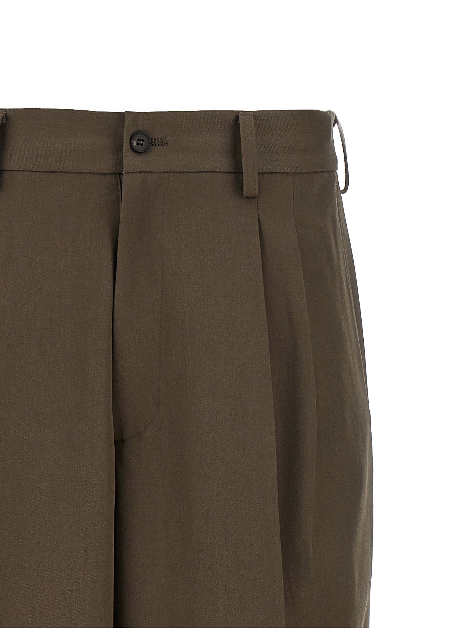 Ssstein Easy Long Wide Pants Brown