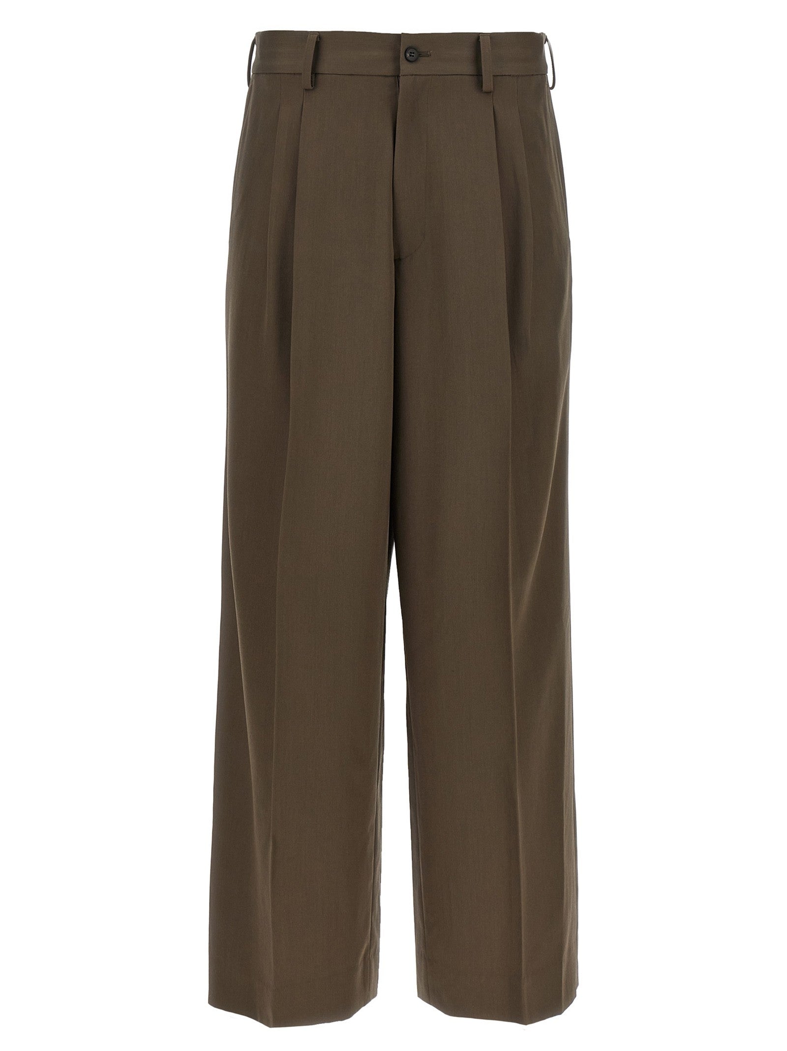 Ssstein Easy Long Wide Pants Brown