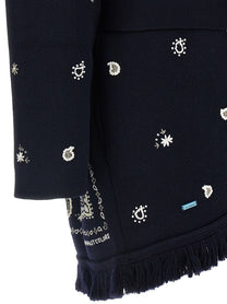 Alanui Echoes of the Bandana Cardigan Blue