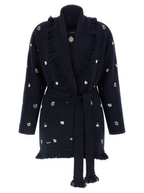 Alanui Echoes of the Bandana Cardigan Blue