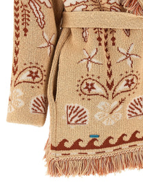 Alanui Echoes of the Island Cardigan Gold