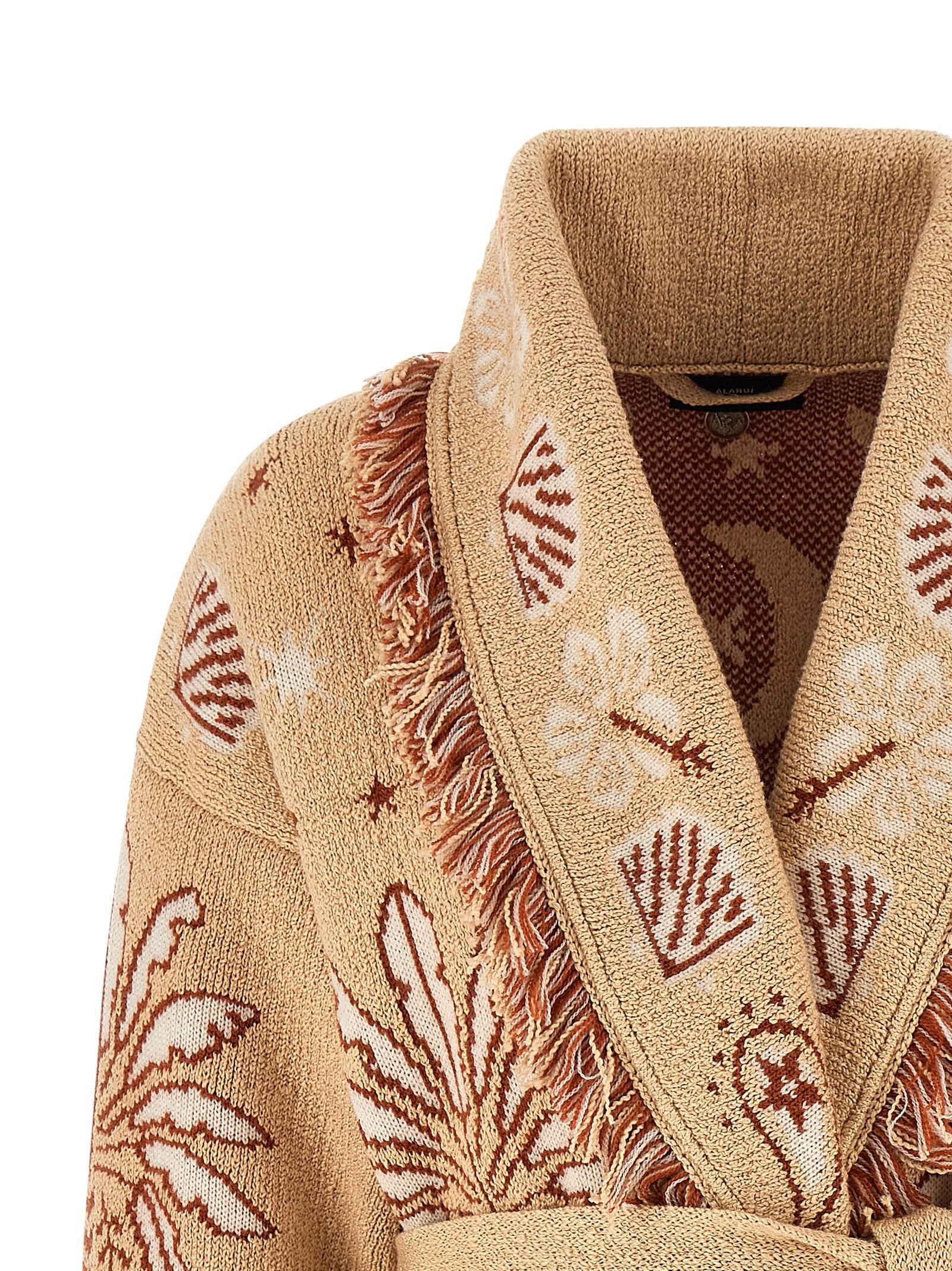 Alanui Echoes of the Island Cardigan Gold