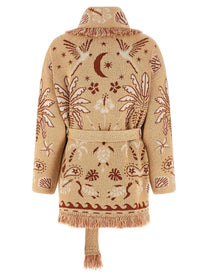 Alanui Echoes of the Island Cardigan Gold