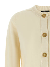Balmain Eco Cashmere Cardigan White