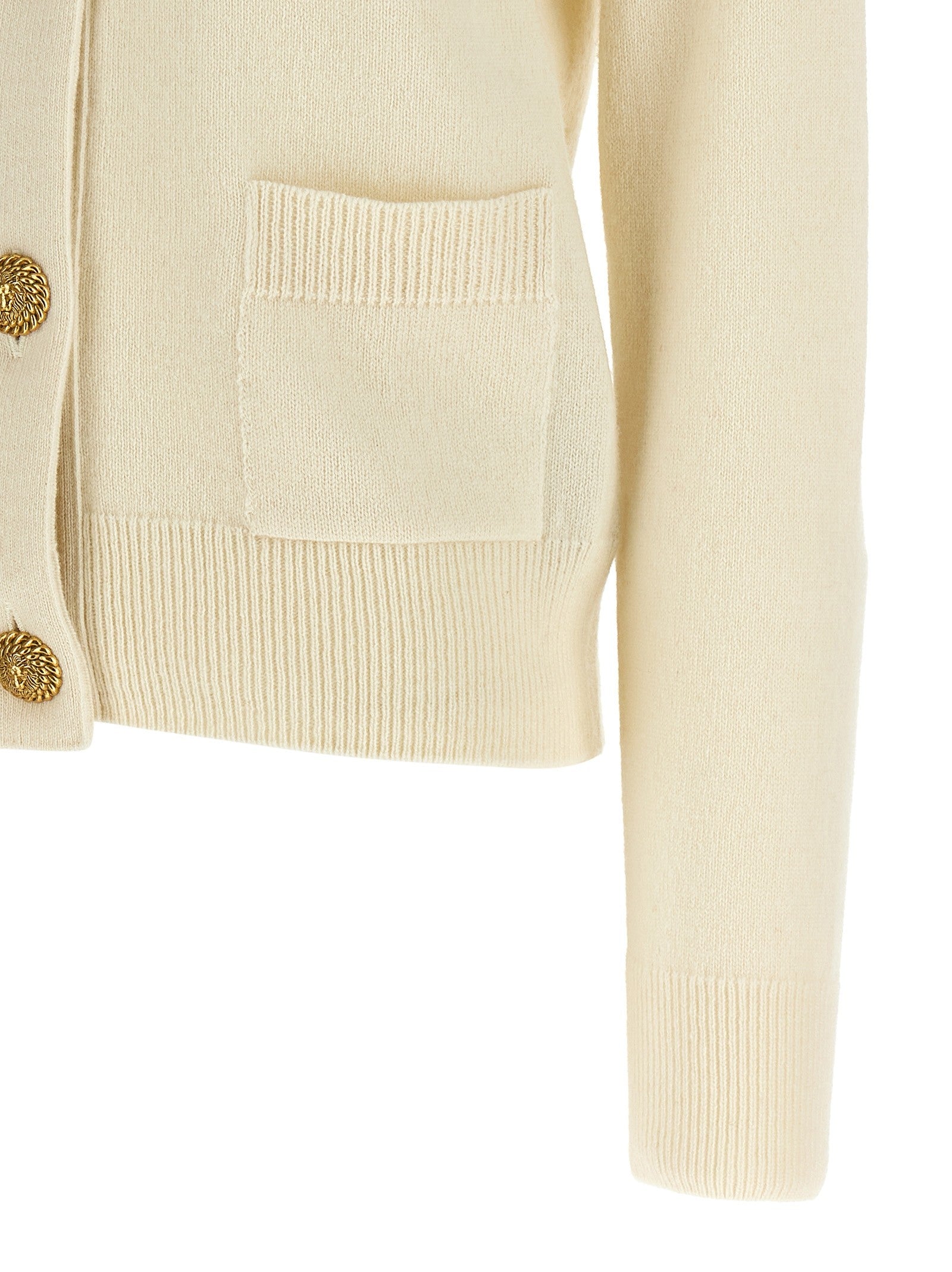 Balmain Eco Cashmere Cardigan White