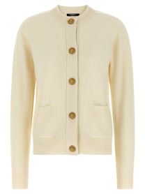 Balmain Eco Cashmere Cardigan White