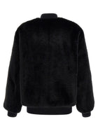 PRADA Eco Fur and Re Nylon Reversible Bomber Jacket Black, view 3