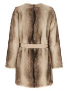 TWINSET Eco Fur Coat Brown, view 2