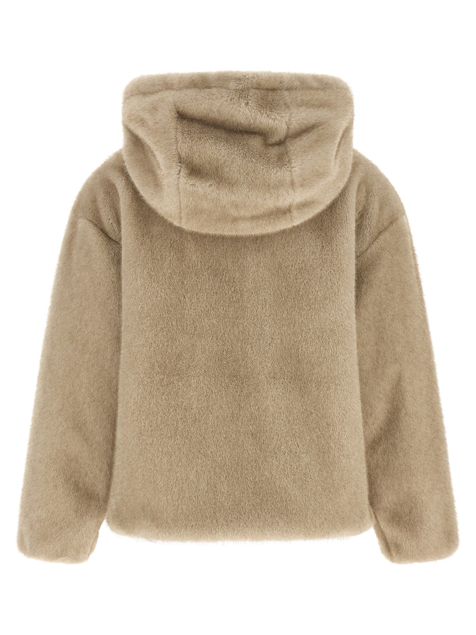 Herno Eco Fur Hooded Beige