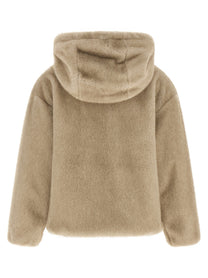 Herno Eco Fur Hooded Beige