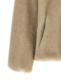 Herno Eco Fur Hooded Beige