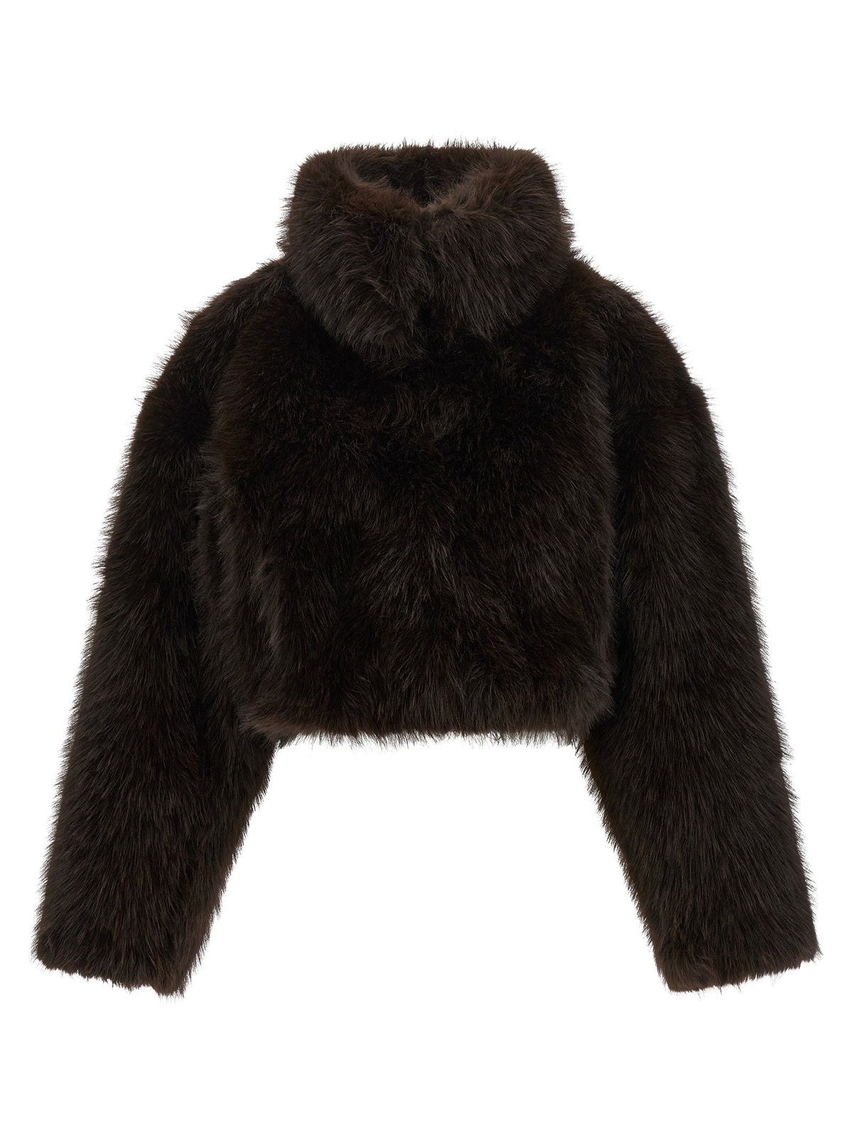 ROTATE Birger Christensen Eco Fur Short Jacket Brown