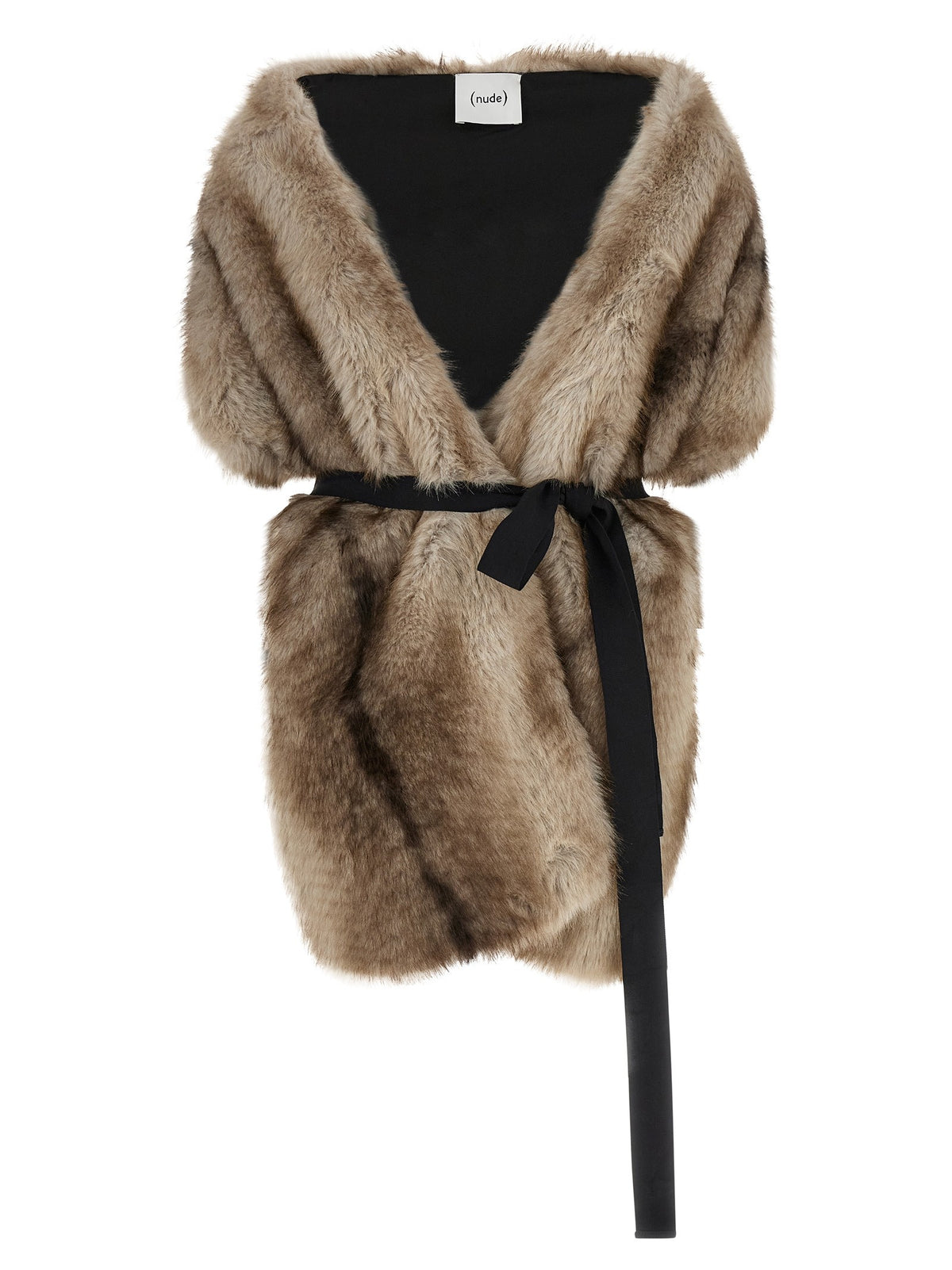 Nude Lucy Eco Fur Stole Beige