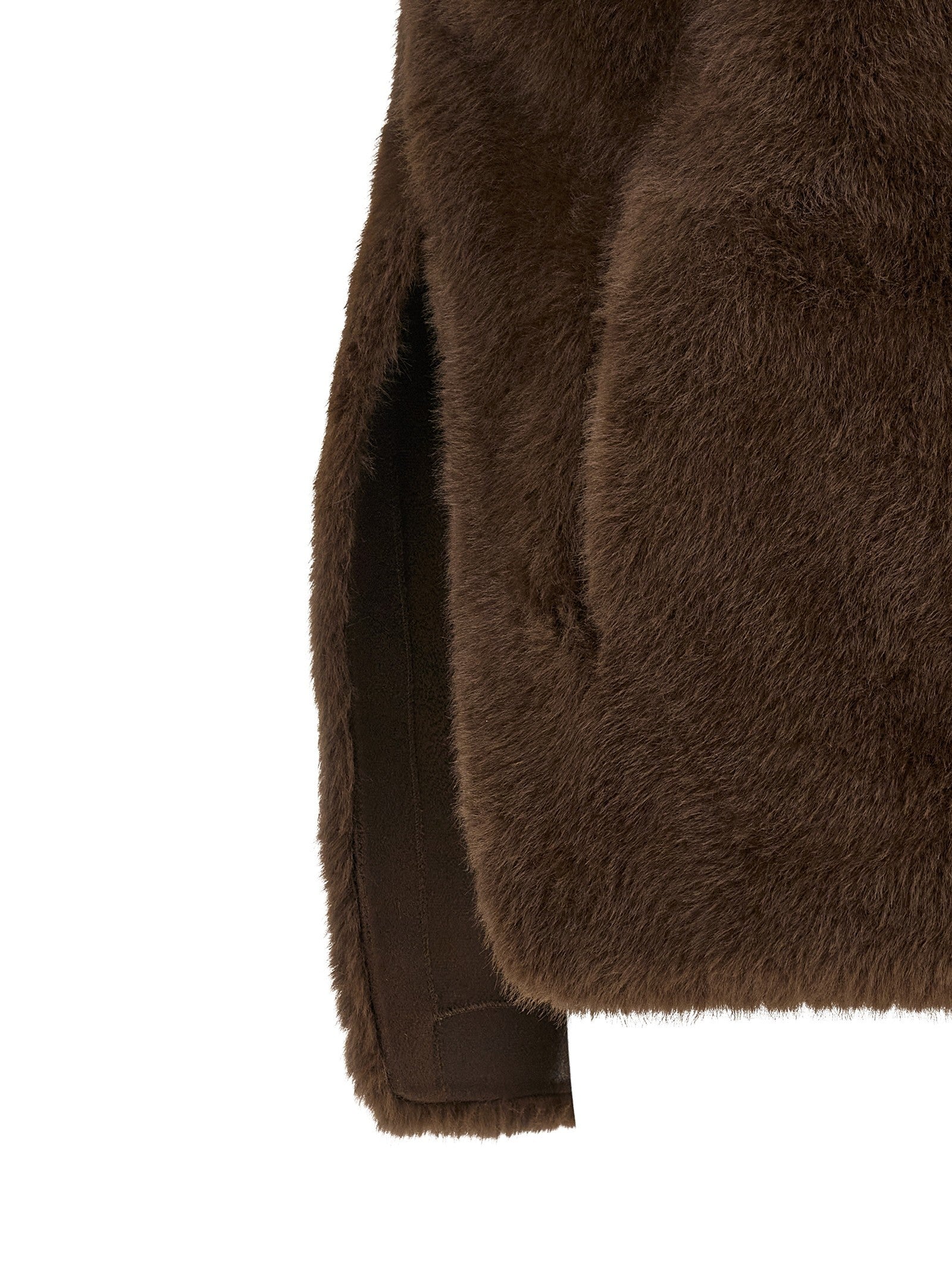 LOU ANDREA Eco Fur Vest Brown