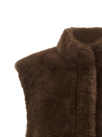 LOU ANDREA Eco Fur Vest Brown