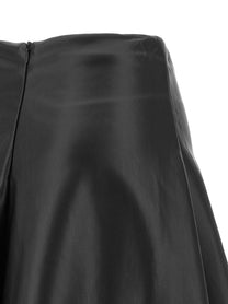 Nude Lucy Eco Leather Full Skirt Black