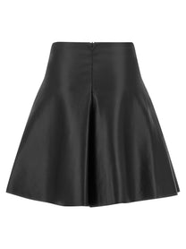 Nude Lucy Eco Leather Full Skirt Black