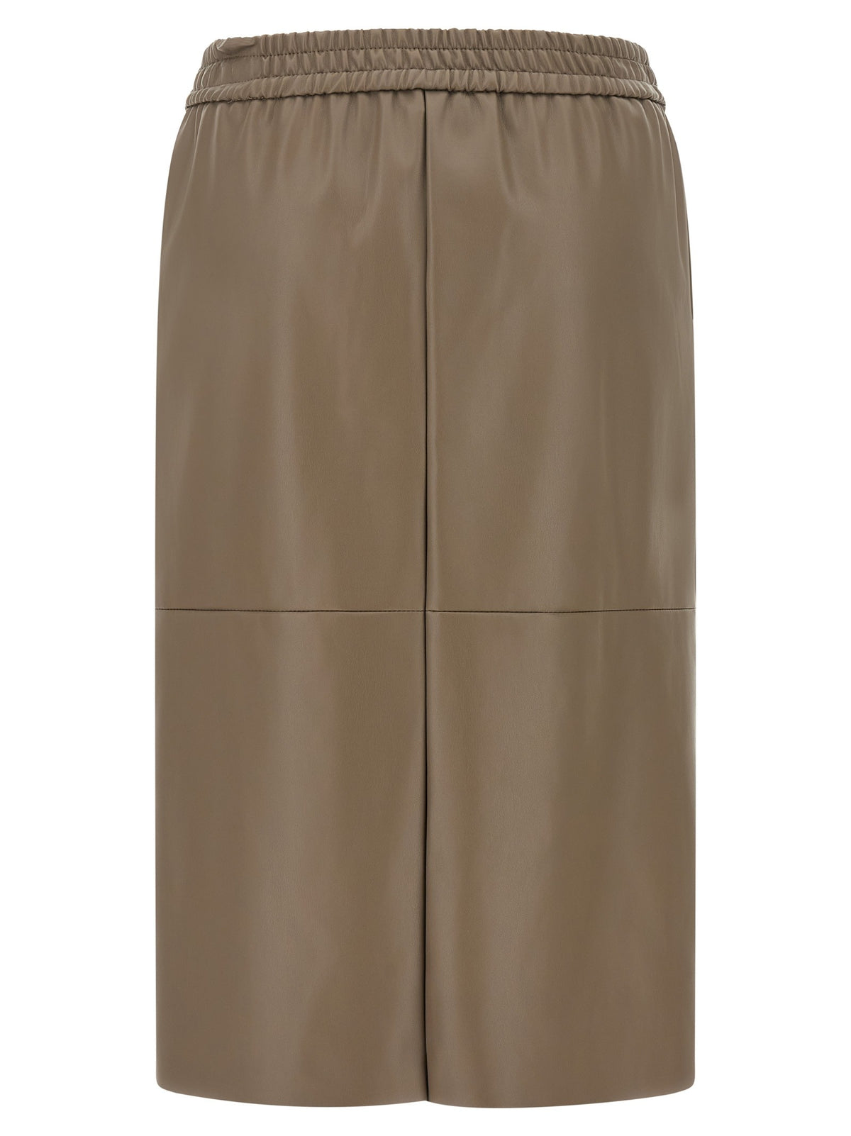 Nude Lucy Eco Leather Panel Skirt Beige, view 2
