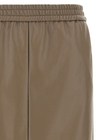 Nude Lucy Eco Leather Panel Skirt Beige, view 3