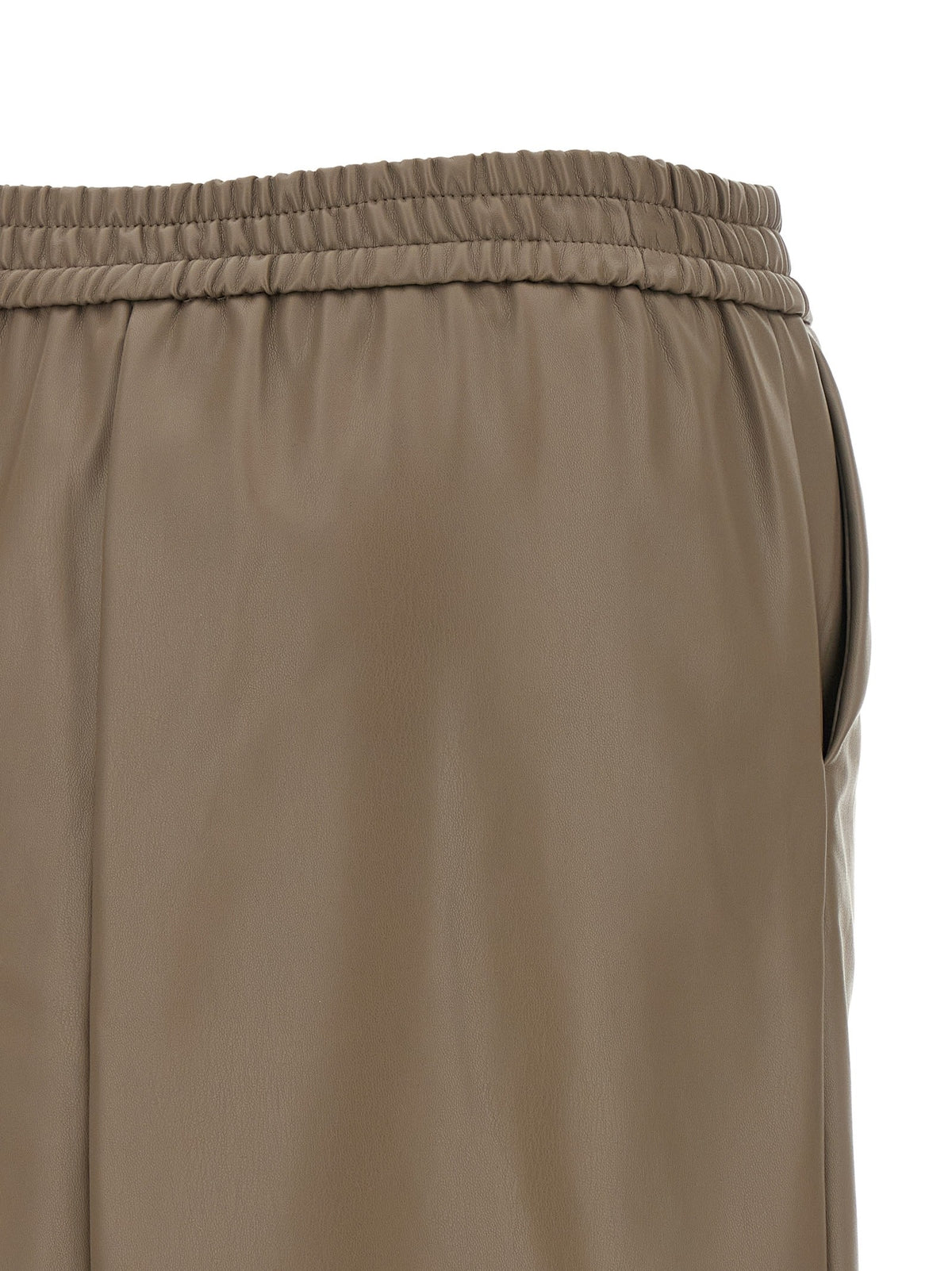 Nude Lucy Eco Leather Panel Skirt Beige, view 4