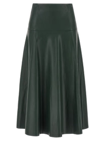 Nude Lucy Eco Leather Skirt Green
