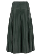 Nude Lucy Eco Leather Skirt Green, view 2