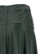 Nude Lucy Eco Leather Skirt Green, view 4