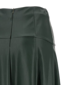 Nude Lucy Eco Leather Skirt Green